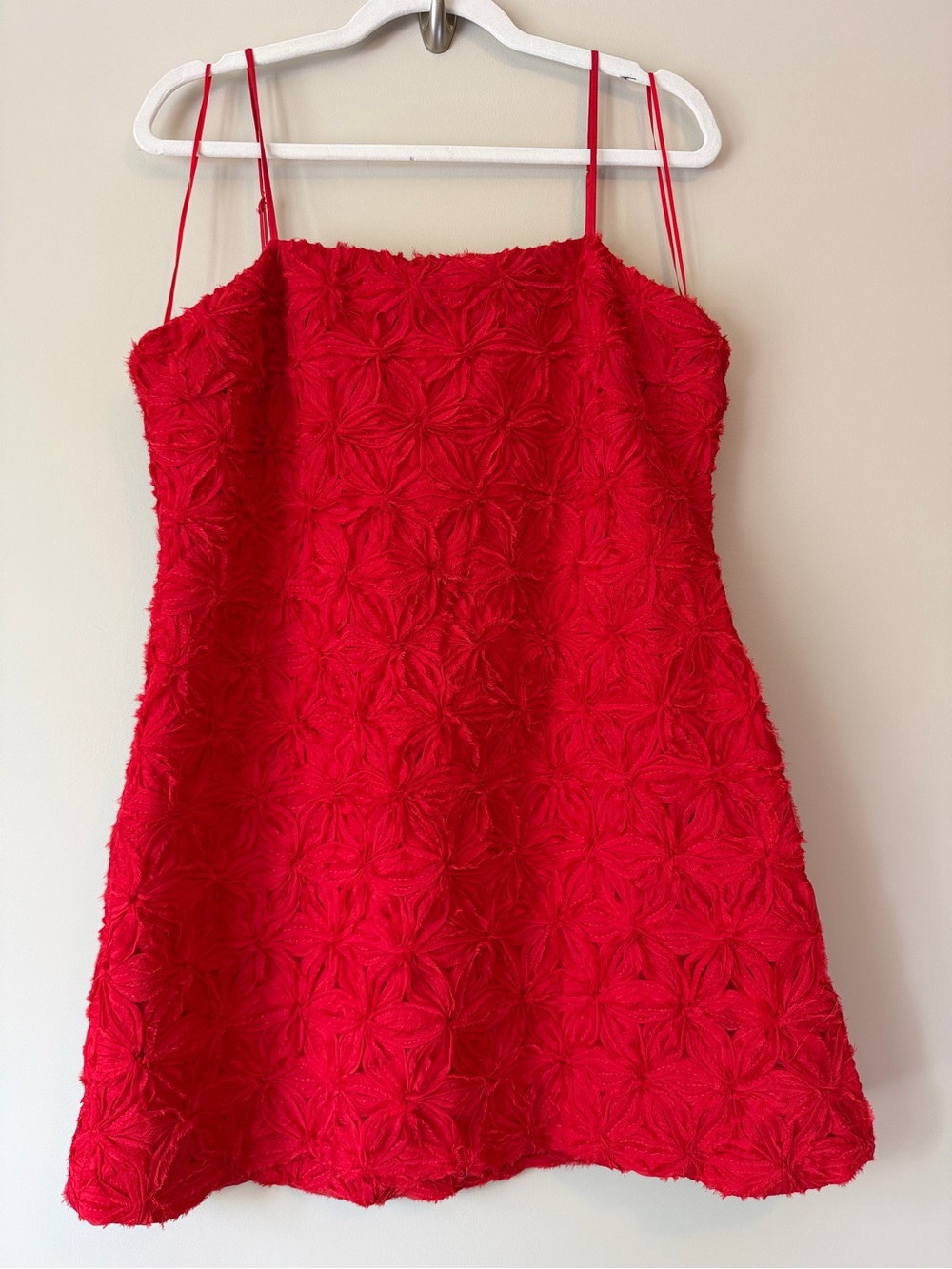 ASTR The Label Red 3D Floral Textured Mini Dress Size XL | Party | VGUC